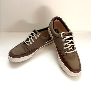 Polo Ralph Lauren Boat Shoes Vance Side Lace Sneakers Canvas & Leather, US 8D